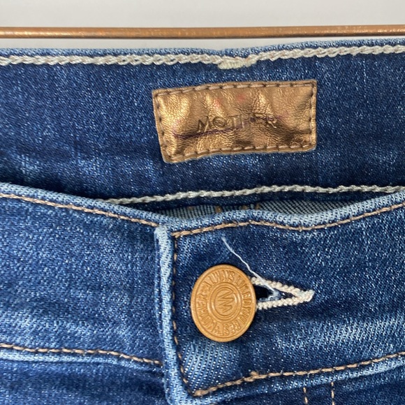 Mother Denim The Stunner Ankle Fray Skinny Jeans in Teaming Up - Size 32 - Picture 6 of 17